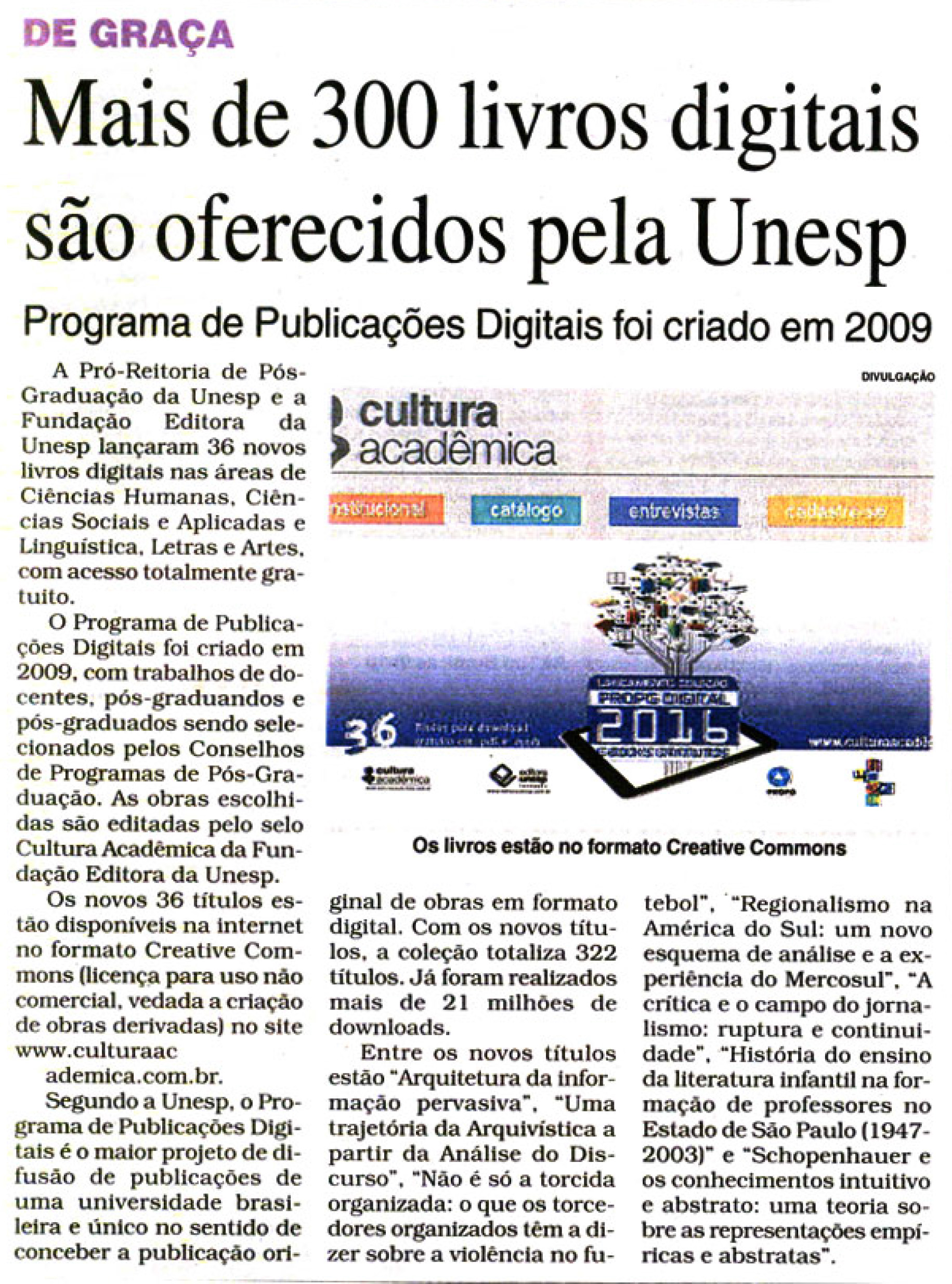 Cruzeiro do Sul - 300 livros digitais 